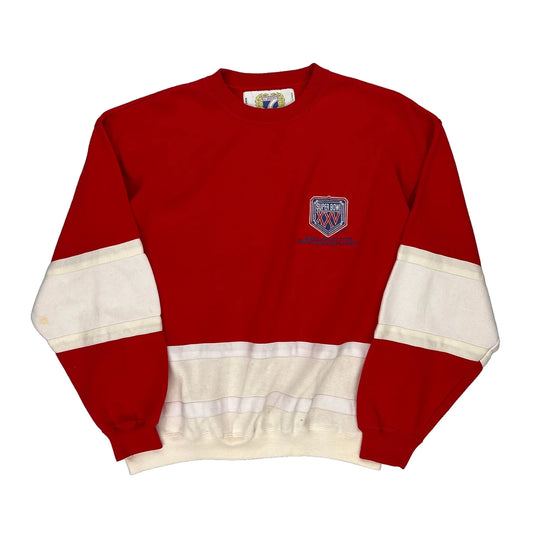 Super Bowl Xxiv Logo Athletics Football Sweatshirt - Large Red Cotton