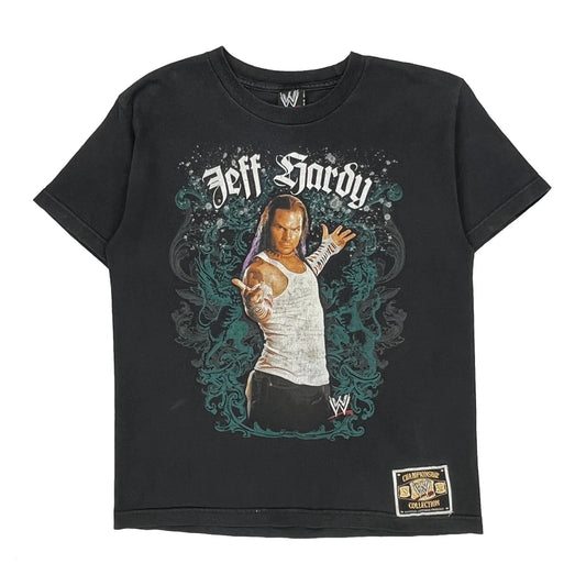 Jeff Hardy Wwe Graphic T-Shirt - Small Black Cotton