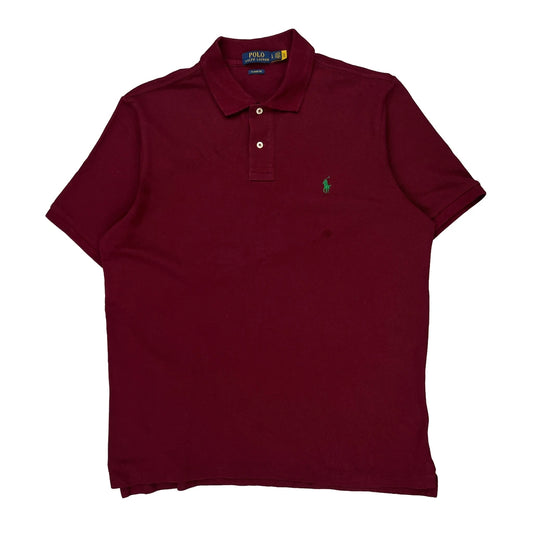 Polo By Ralph Lauren Polo Shirt - Large Burgundy Cotton