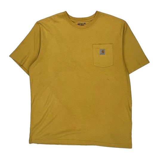 Carhartt Tall T-Shirt - XL Yellow Cotton