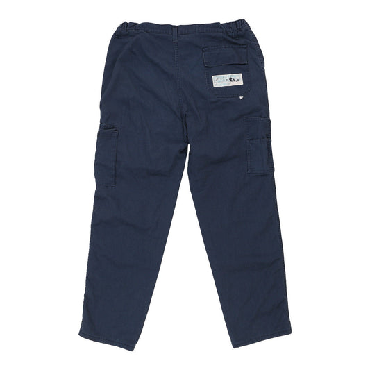 Vintage blue Lined Unbranded Cargo Trousers - mens 36" waist