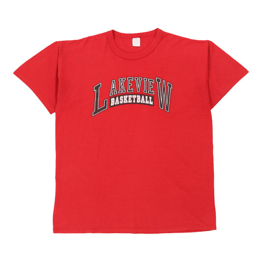 Vintage red Single Stitch Lakeview Basketball Russell Athletic T-Shirt - mens large
