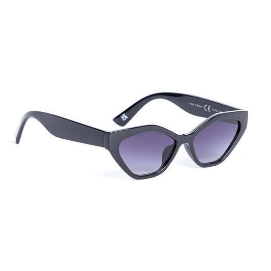 Retro Angular Cat Eye in Black Sunglasses Unbranded   