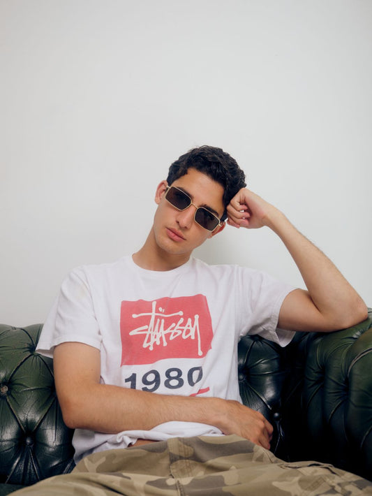 Berlin Metal Frame Rectangle Sunglasses