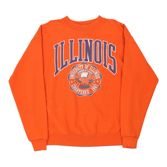 Vintage orange Made in USA University of Illinois Galt Sand Sweatshirt - mens x-large