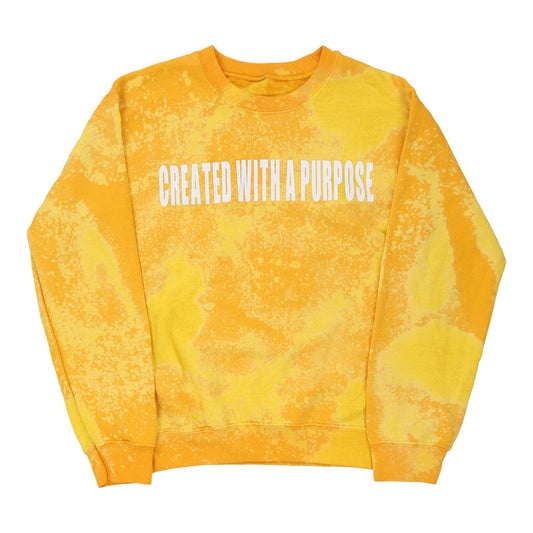 Vintage yellow Unbranded Sweatshirt - womens small