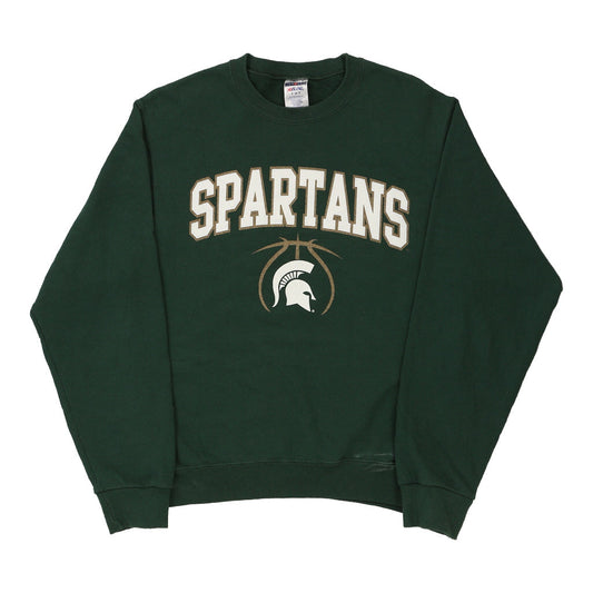 Vintage green Spartans Jerzees Sweatshirt - womens small