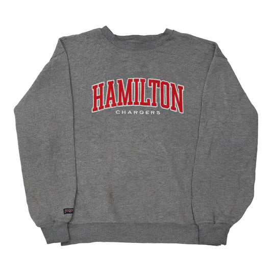 Vintage grey Hamilton Chargers Jerzees Sweatshirt - mens medium