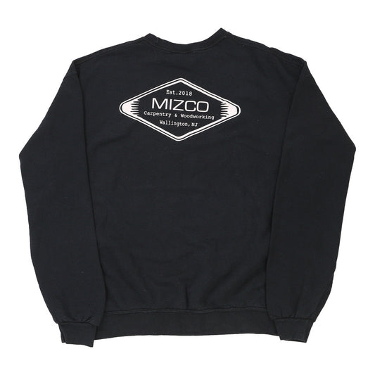 Vintage black Mizco Fruit Of The Loom Sweatshirt - mens x-large