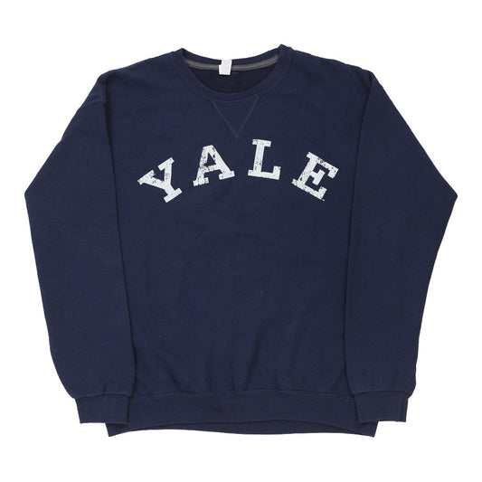 Vintage navy Yale Fruit Of The Loom Sweatshirt - mens large