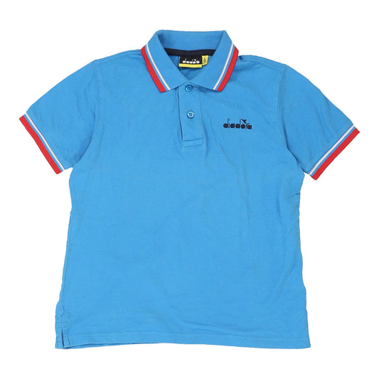 Vintage blue Age 10 Diadora Polo Shirt - boys large