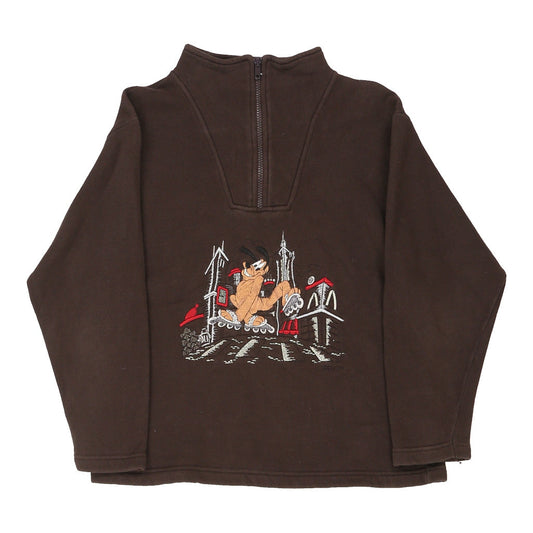 Vintage brown Age 12-13 Goofy Emmanuel Schvili Fleece - boys large