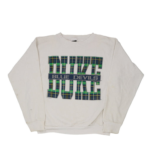 Vintage white Made in USA Duke Tultex Sweatshirt - mens x-large