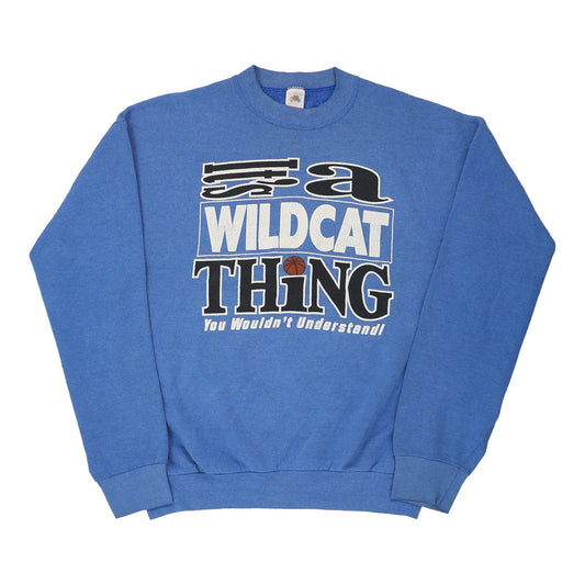 Vintage blue Made in USA Wildcats Fruit Of The Loom Sweatshirt - mens x-large