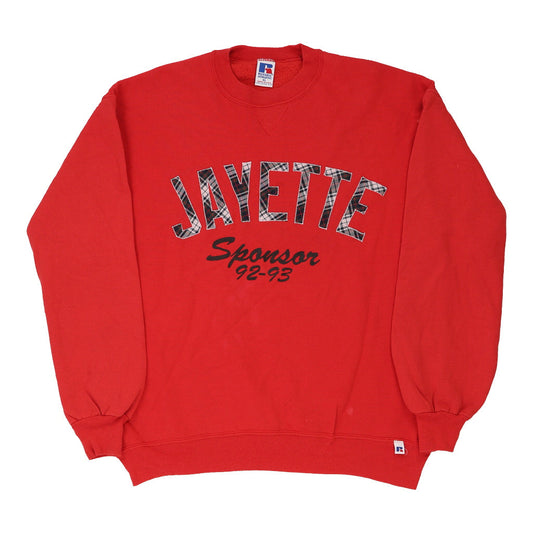 Vintage red Made in USA Jayette Russell Athletic Sweatshirt - mens x-large