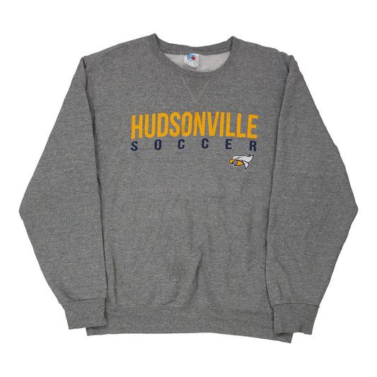 Vintage grey Hudsonville Soccer Russell Athletic Sweatshirt - mens large