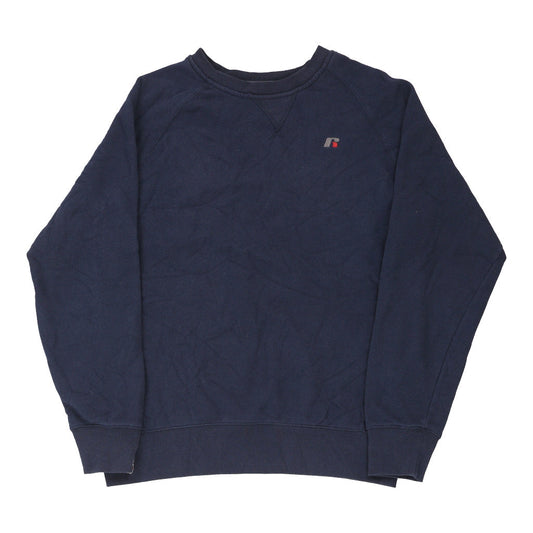 Vintage navy Russell Athletic Sweatshirt - mens medium