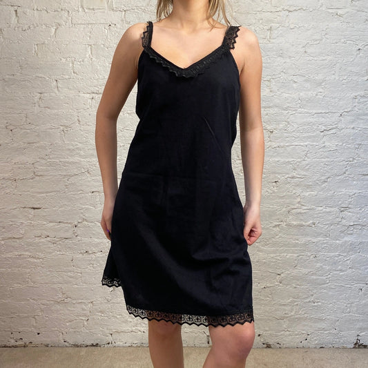 Vintage black Nuovo Giglio Midi Dress - womens xxx-large