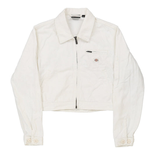 Vintage Dickies Cropped Jacket - Medium White Cotton