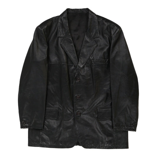 Vintage black Pacimp Leather Jacket - mens xx-large