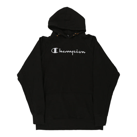 Vintage black Champion Hoodie - mens x-large
