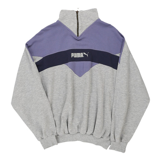 Vintage grey Puma 1/4 Zip - mens x-large