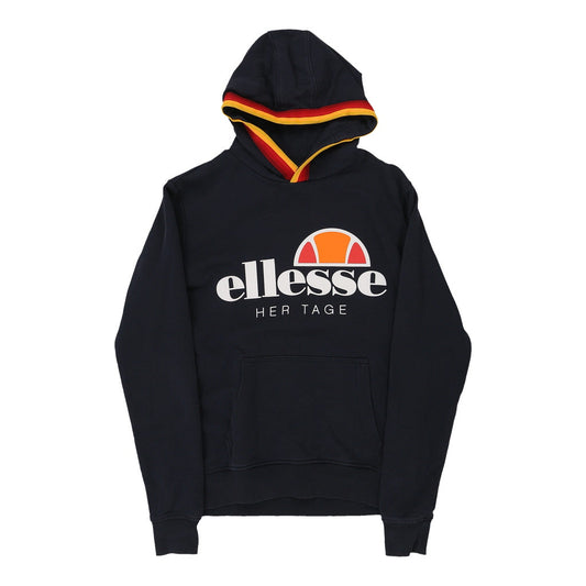 Vintage navy Ellesse Hoodie - mens x-small