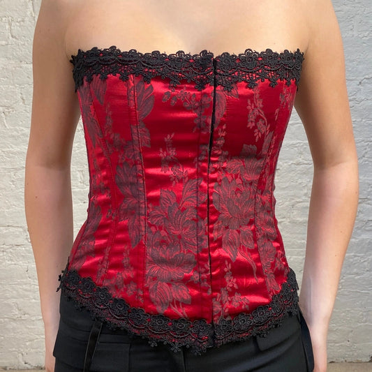 Vintage red Shirley Of Hollywood Corset - womens small