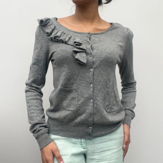 Ermanno Scervino Cardigan - Large Grey Cotton