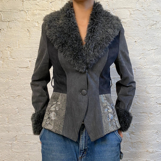 Vintage black Unbranded Denim Jacket - womens small