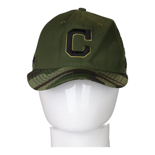 Vintage khaki Cleveland Indians New Era Cap - mens no size