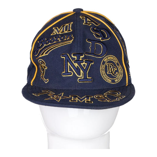 Vintage navy Multi Logo City Hunter Cap - mens no size