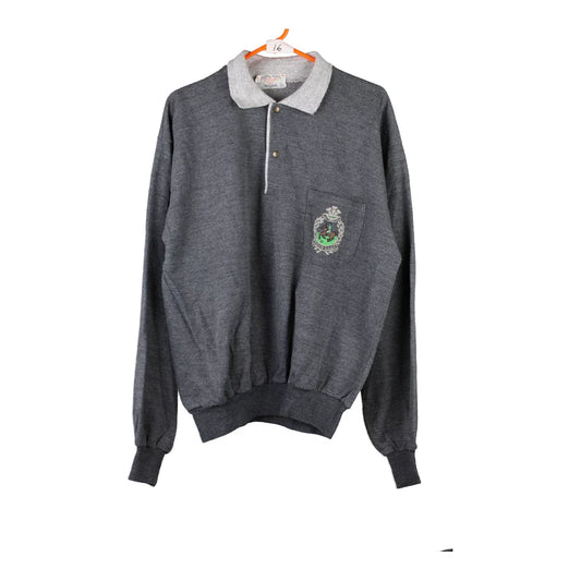 Vintage grey Polo Club Long Sleeve Polo Shirt - mens large