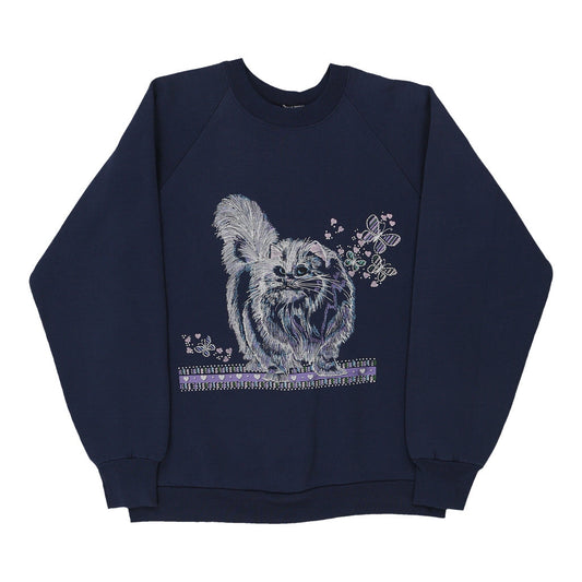 Vintage navy Unbranded Sweatshirt - womens medium