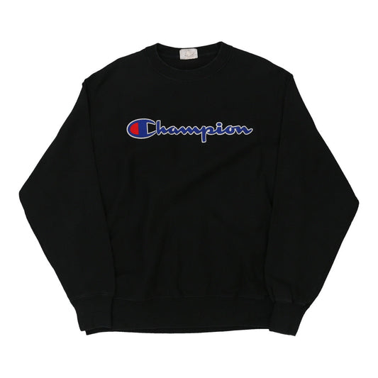 Vintage black Reverse Weave Champion Sweatshirt - mens large