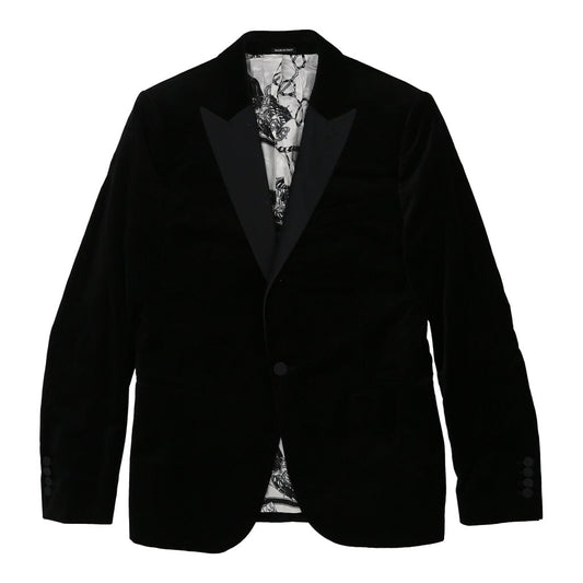 Vintage Made in Italy Alexander Mcqueen Blazer - Medium Black Cotton