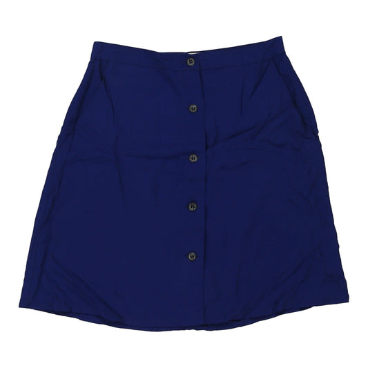 Vintage 1980's Emporio Armani Mini Skirt - Small Blue Viscose
