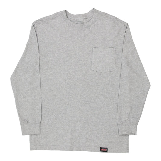 Vintage grey Dickies Long Sleeve T-Shirt - mens large