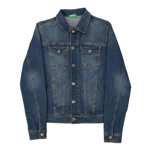Vintage Age 12 Benetton Denim Jacket - Medium Blue Cotton