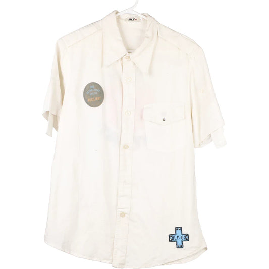Vintage white Age 14-16 Bly Short Sleeve Shirt - boys x-large