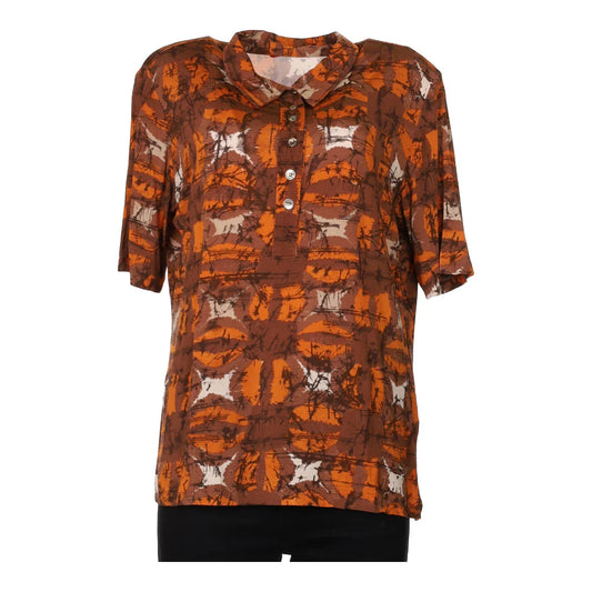 Vintage brown Krizia Short Sleeve Shirt - womens x-large