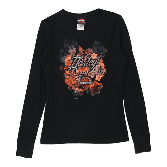 Vintage black New Orleans, Louisiana Harley Davidson Long Sleeve Top - womens small