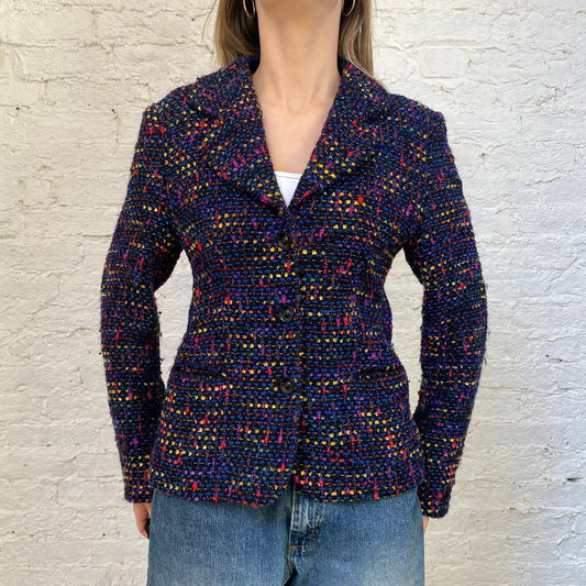 Byblos Blazer - Medium Multicoloured Wool Blend