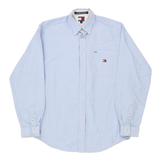 Vintage Tommy Hilfiger Shirt - Large Blue Cotton