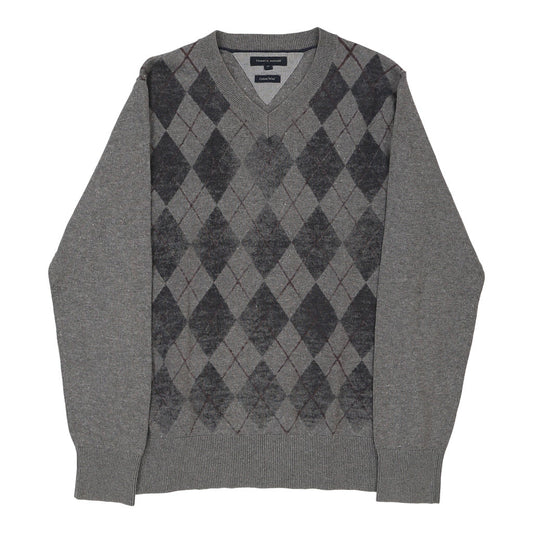 Vintage grey Tommy Hilfiger Jumper - womens large