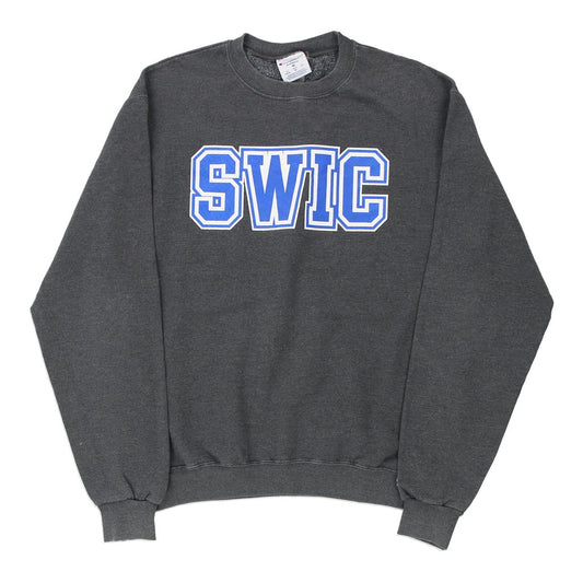 Vintage grey SWIC Champion Sweatshirt - mens medium