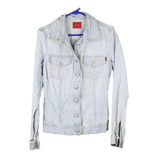 Vintage light wash Indian Rose Denim Jacket - womens medium