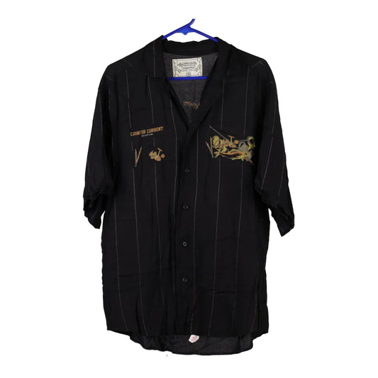 Vintage black Wampum Shirt - mens medium