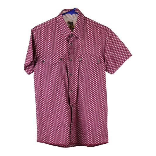 Vintage burgundy Unbranded Short Sleeve Shirt - mens medium