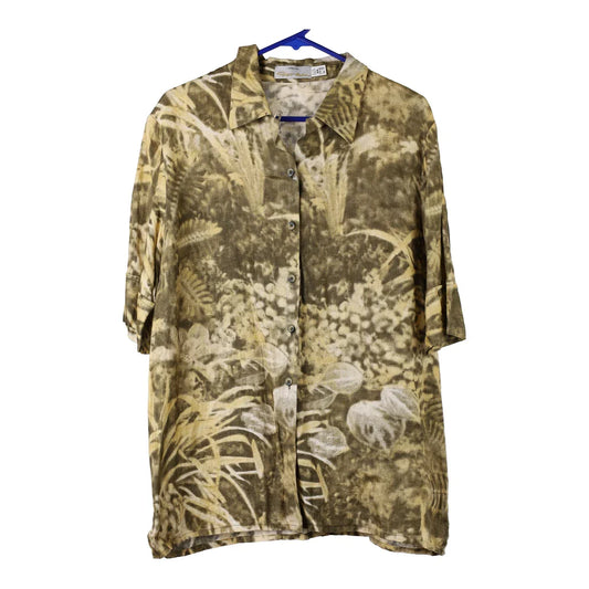 Vintage khaki Unbranded Hawaiian Shirt - womens x-large